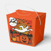 Ghostie Whimsical Halloween TRICK OR TREAT PARTY Bedankdoosjes (Achterkant)