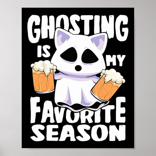 Ghosting is mijn favoriete seizoen Halloween vrouw Poster (Voorkant)