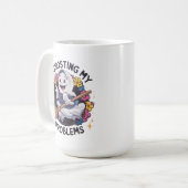 Ghosting mijn problemen, grappig spookachtig ontwe koffiemok (Voorkant links)