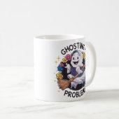 Ghosting mijn Problemen, Grappige Ghost Design Vro Koffiemok (Voorkant rechts)
