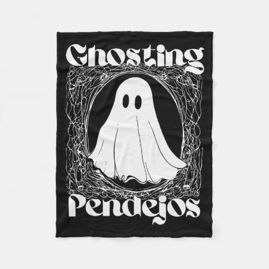 Ghosting Pendejos Funny Mexican Ghost Halloween Hi Fleece Deken (Voorkant)