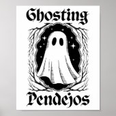 Ghosting Pendejos Grappig Mexicaanse Ghost Hallowe Poster (Voorkant)