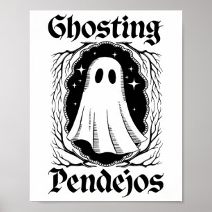 Ghosting Pendejos Grappig Mexicaanse Ghost Hallowe Poster
