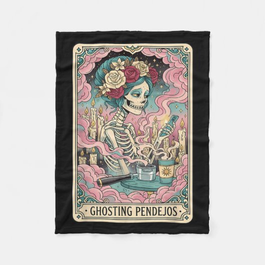 Ghosting Pendejos Grappige Día De Los Muertos Taro Fleece Deken (Voorkant)
