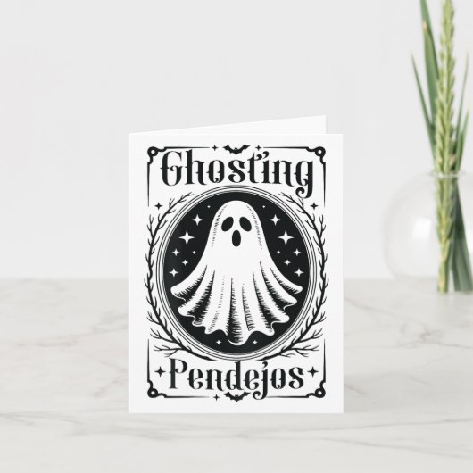 Ghosting Pendejos Grappige Mexicaanse Geest Hallow Kaart (Voorkant)