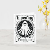 Ghosting Pendejos Grappige Mexicaanse Geest Hallow Kaart (Gele Bloem)