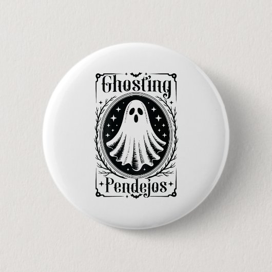 Ghosting Pendejos Grappige Mexicaanse Geest Hallow Ronde Button 5,7 Cm (Voorkant)