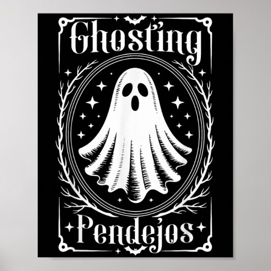 Ghosting Pendejos Grappige Mexicaanse Ghost Hallow Poster (Voorkant)
