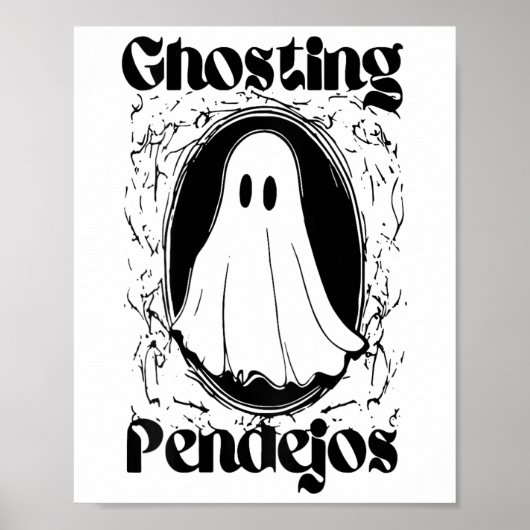 Ghosting Pendejos Grappige Mexicaanse Ghost Hallow Poster (Voorkant)