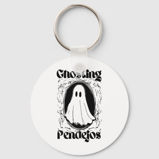 Ghosting Pendejos Grappige Mexicaanse Ghost Hallow Sleutelhanger (Voorkant)