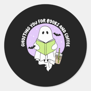 Ghosting voor boeken en koffie ronde sticker