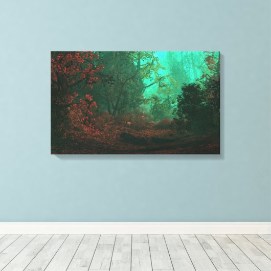 Ghostlight Bossen Canvas Afdruk (Insitu (Houten vloer))