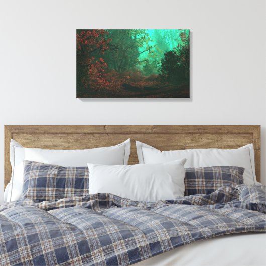 Ghostlight Bossen Canvas Afdruk (Insitu (Slaapkamer))