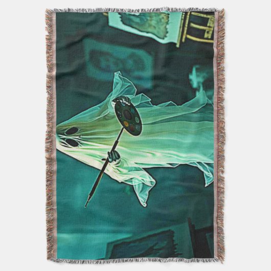 Ghostly Artist's Studio Design Deken (Voorkant Verticaal)