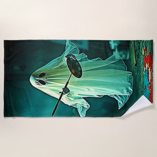 Ghostly Artist's Studio Design Strandlaken (Voorkant)