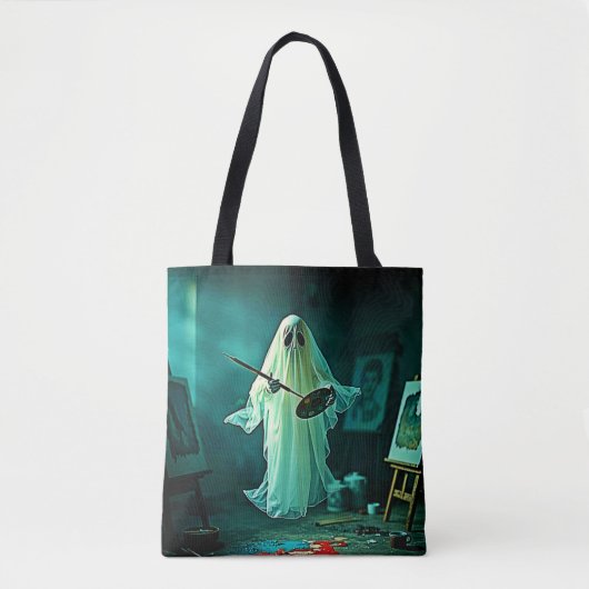 Ghostly Artist's Studio Design Tote Bag (Voorkant)