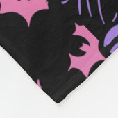 Ghostly Bats & Eerie Gezichten Halloween Zwart Fleece Deken (Hoek)