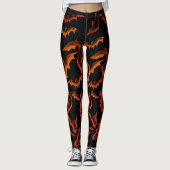 Ghostly Bats - Samhain Leggings (Voorkant)