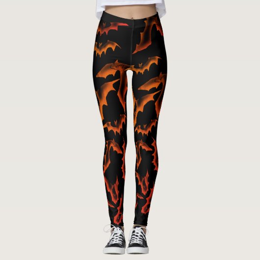 Ghostly Bats - Samhain Leggings (Voorkant)