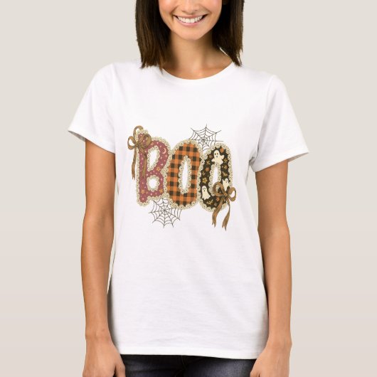 Ghostly boo png ・ Boo ma png ・ Gothic girly png T-shirt (Voorkant)