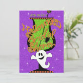 Ghostly Brew Halloween Bruids Douche Uitnodiging (Staand voorkant)