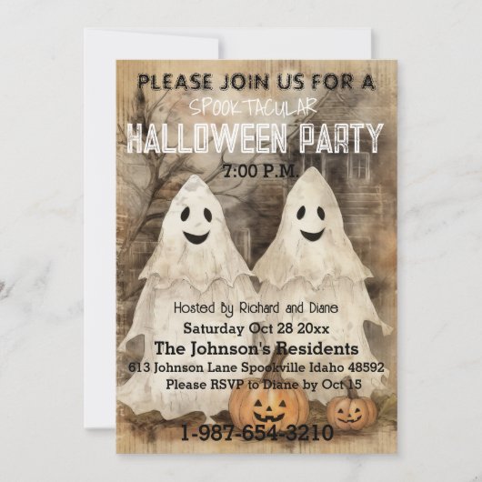 Ghostly Charm - Een  Whisper van Halloween Kaart (Voorkant)