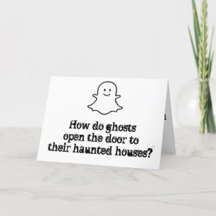GHOSTLY COMEDIAN FOR HALLOEEN FEESTDAGEN KAART