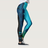 Ghostly Figure in a Graveyard Design Leggings (Rechts)