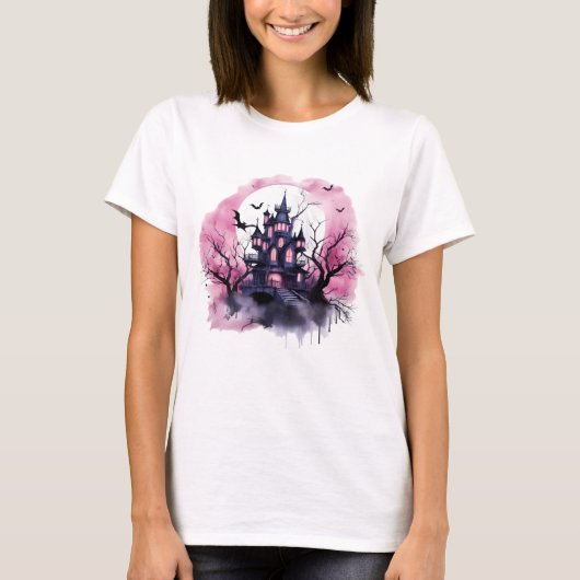 Ghostly Gatherings: Haunted House Decor en meer T-shirt (Voorkant)