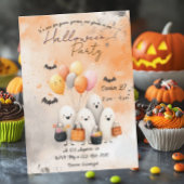 Ghostly Ghouls Halloween Invitation Flat Kaart