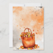 Ghostly Ghouls Halloween Invitation Flat Kaart (Achterkant)