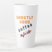 Ghostly Goede Koffie Witte Halloween Latte Mok (Voorkant)