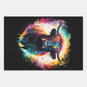 Ghostly Grace: Spectral Holographic Highland Koe, Inpakpapier Vel (Voorkant 3)