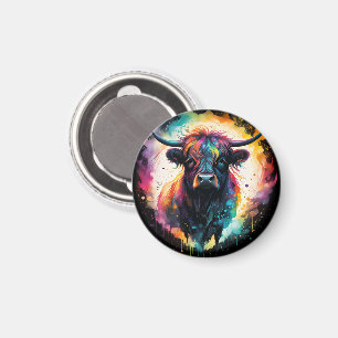Ghostly Grace: Spectral Holographic Highland Koe, Magneet