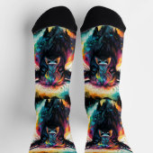 Ghostly Grace: Spectral Holographic Highland Koe, Sokken (Top)