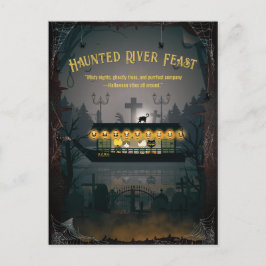 Ghostly Graveyard Cruise Feestdagenkaart