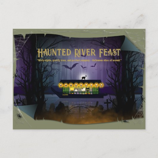 Ghostly Graveyard Cruise Feestdagenkaart (Voorkant)