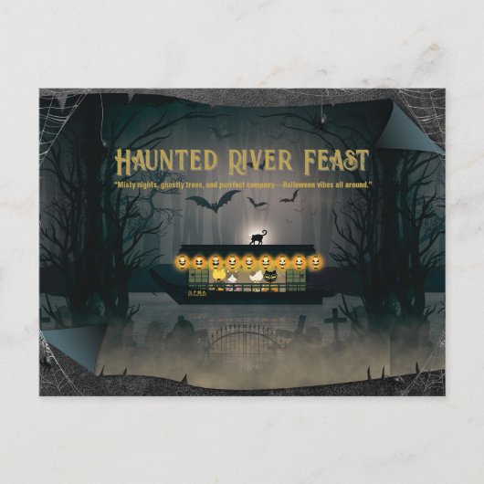 Ghostly Graveyard Cruise Feestdagenkaart (Voorkant)