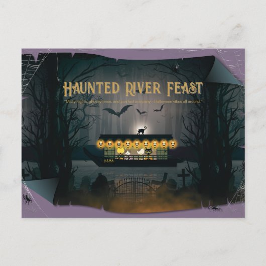 Ghostly Graveyard Cruise Feestdagenkaart (Voorkant)