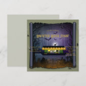 Ghostly Graveyard Cruise Uitnodiging (Voorkant / Achterkant)