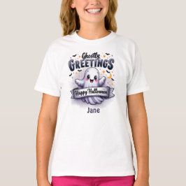 Ghostly Groeten Happy Halloween Ghost T-shirt