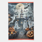 Ghostly Halloween Keuken Handdoek (Verticaal)