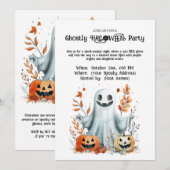 Ghostly HALLOWEEN Party Invitation Kaart (Voorkant / Achterkant)