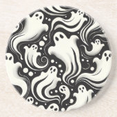 Ghostly Halloween Sandstone Onderzetter (Voorkant)