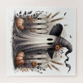 Ghostly Harvest - Een grillige Halloween-scène Legpuzzel (Horizontaal)