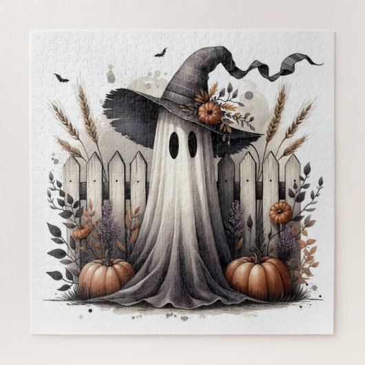 Ghostly Harvest - Een grillige Halloween-scène Legpuzzel (Verticaal)