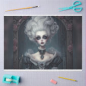 Ghostly Marie Antoinette Halloween Decoupage Papie Tissuepapier (Craft)