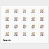 Ghostly Perzisch - Pluizige Perzische kat Hallowee Ronde Sticker (Vel)