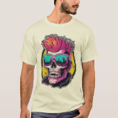 "Ghostly Skeleton Vibes – hoogwaardige vector T-SH T-shirt (Voorkant)