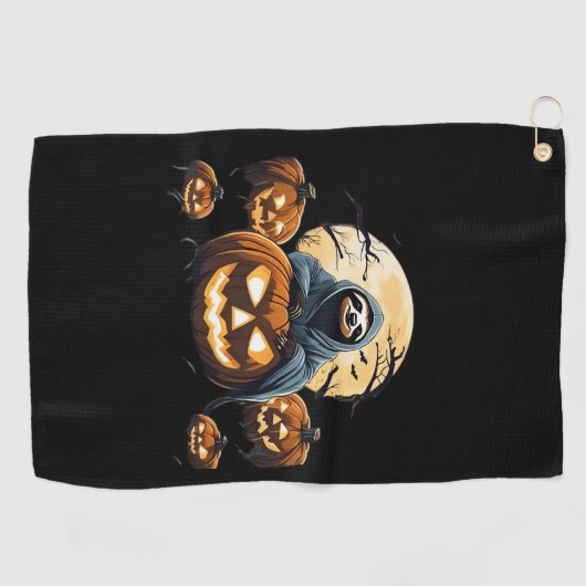 Ghostly Sloth's Midnight Haunt Classic T-shirt Golfhanddoek (Horizontaal)